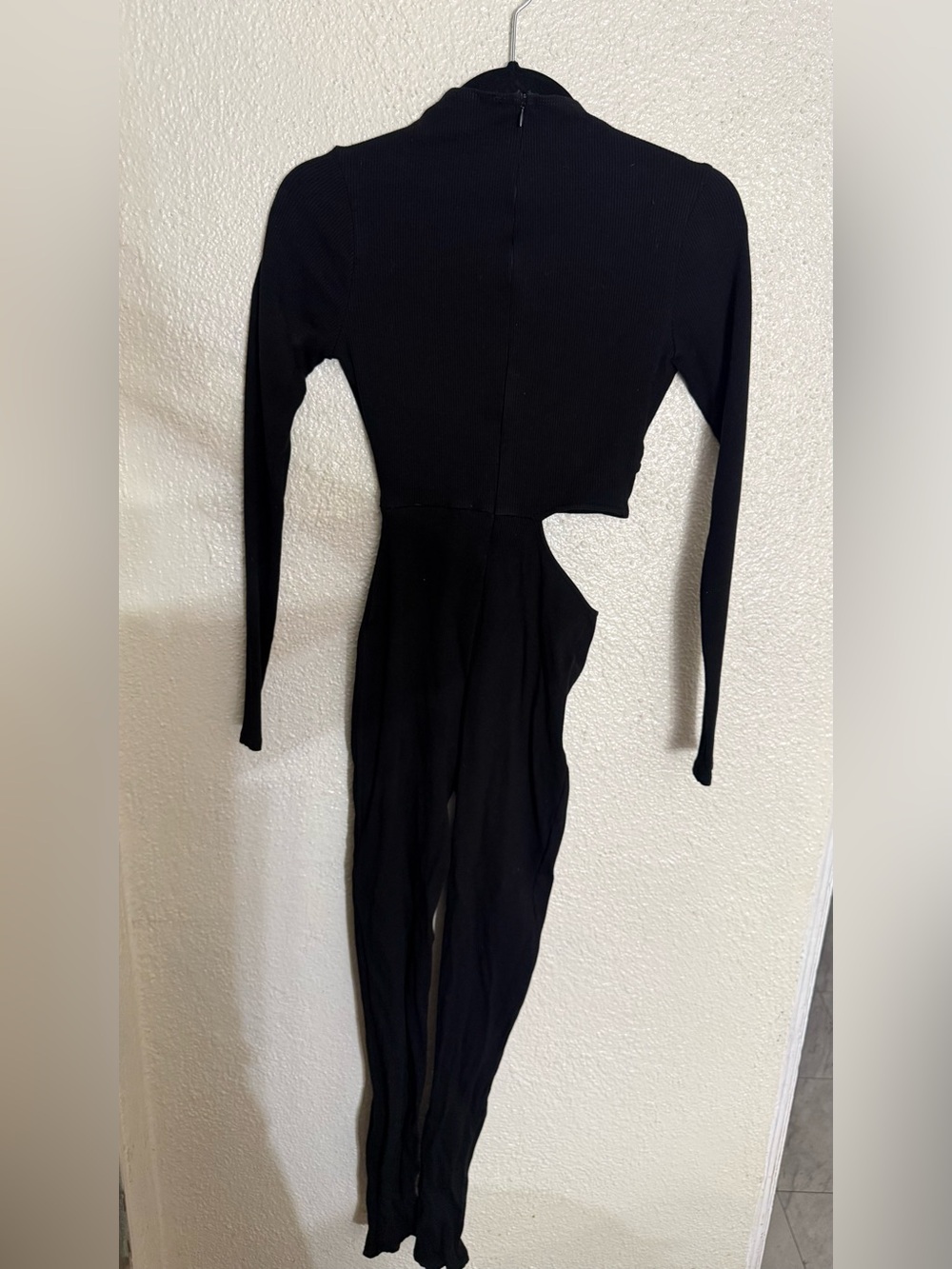 Naked wardrobe Black Asymmetrical Cutout snatching Bodycon jumpsuit size M - Picture 4 of 8